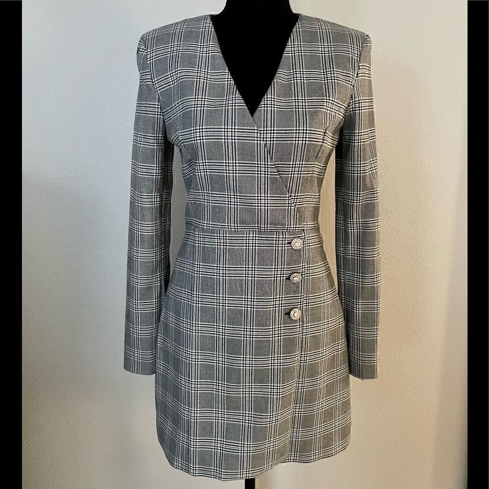 NWT Zara Plaid Blazer Dress